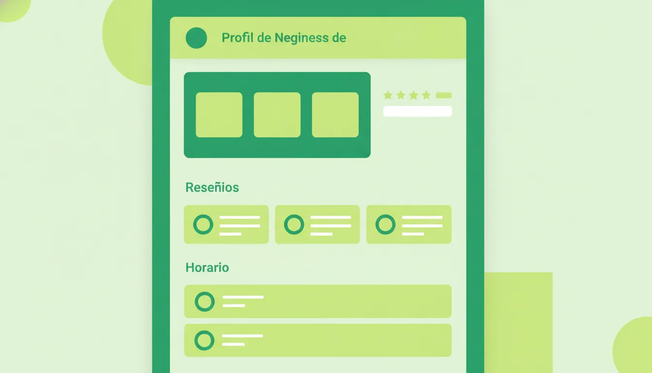 Perfil de Google Business completo con fotos, reseñas y horario comercial