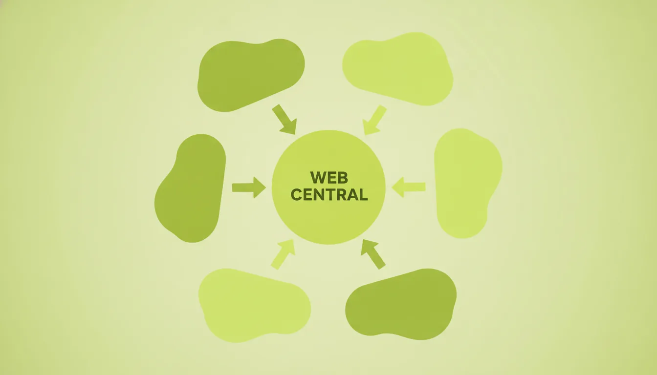 Web central recibiendo múltiples enlaces de autoridad desde otras webs