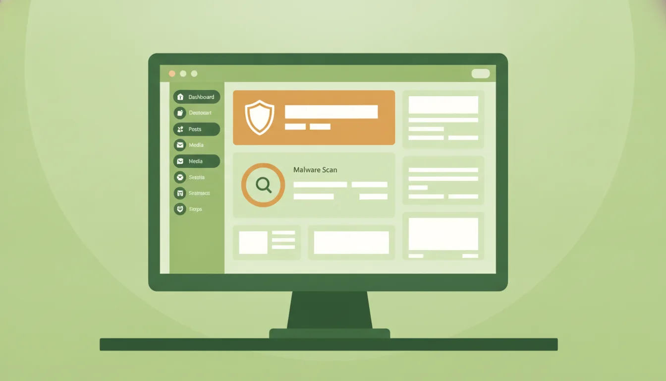 Panel WordPress con alertas seguridad y escáner malware activo