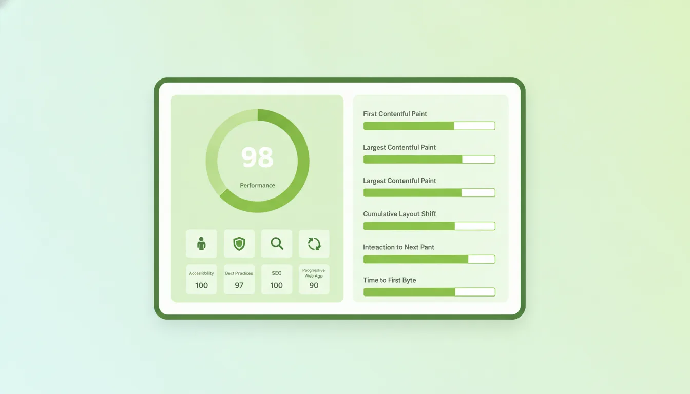 Informe PageSpeed Insights mostrando métricas rendimiento y velocidad web